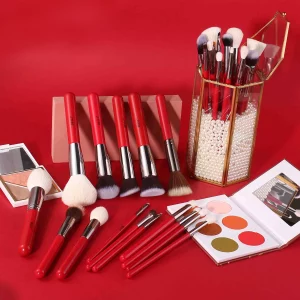 BEILI rouge pinceaux maquillage kit professionnels 11-30 pièces